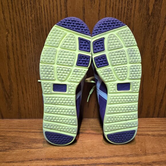 Onitsuka Tiger Rio Runner Shoes Purple synthetic suede White/Lime Green Size 7.5 - Picture 9 of 10